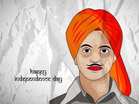 Illustration of elements of India Independence Day Background Illustrazione stock
