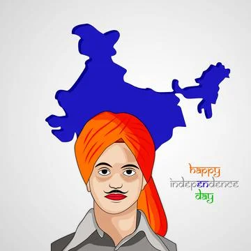 Illustration of elements of India Independence Day Background Illustrazione stock