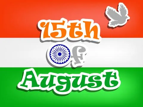 Illustration of elements of India Independence Day Background Stock Illustration