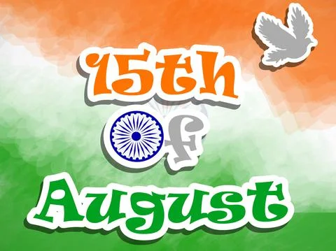Illustration of elements of India Independence Day Background Stock Illustration