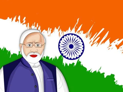 Illustration of elements of India Independence Day Background Stock Illustration
