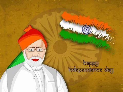 Illustration of elements of India Independence Day Background Stock Illustration
