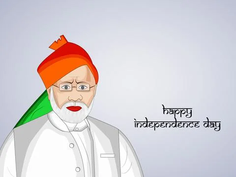 Illustration of elements of India Independence Day Background Stock Illustration