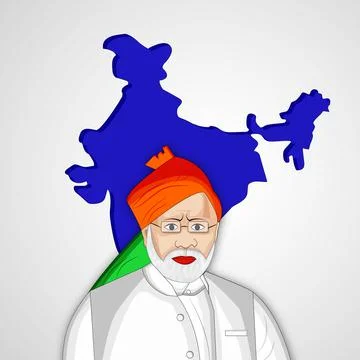 Illustration of elements of India Independence Day Background Illustrazione stock