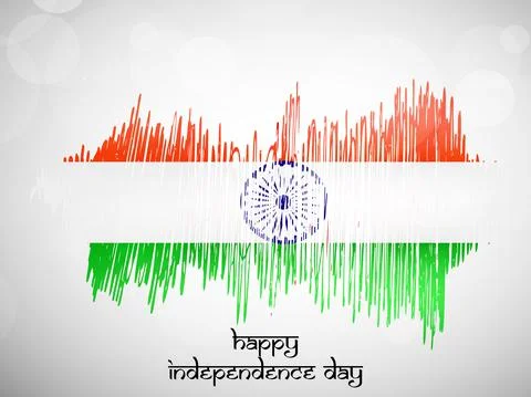 Illustration of elements of India Independence Day Background Illustrazione stock
