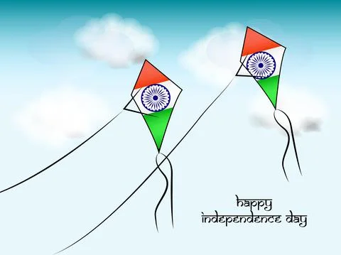 Illustration of elements of India Independence Day Background Stock Illustration