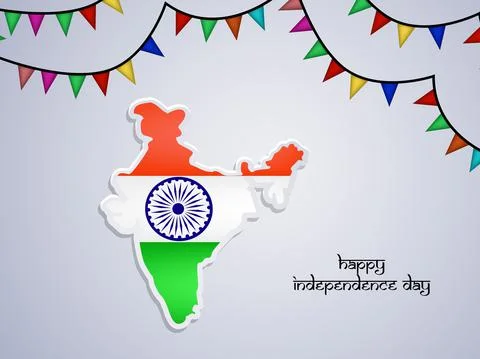 Illustration of elements of India Independence Day Background Stock Illustration
