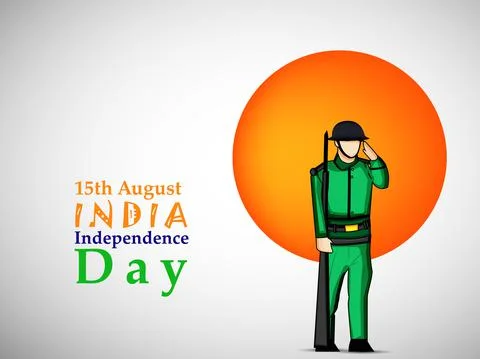 Illustration of elements of India Independence Day Background Illustrazione stock