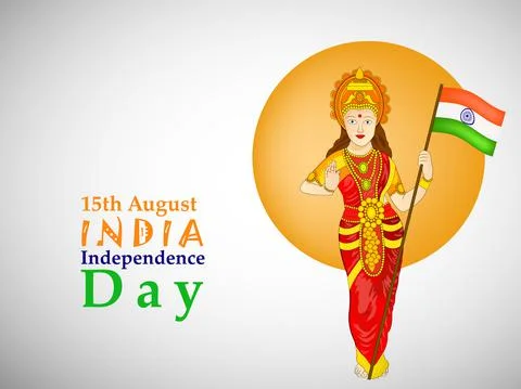 Illustration of elements of India Independence Day Background 스톡 일러스트