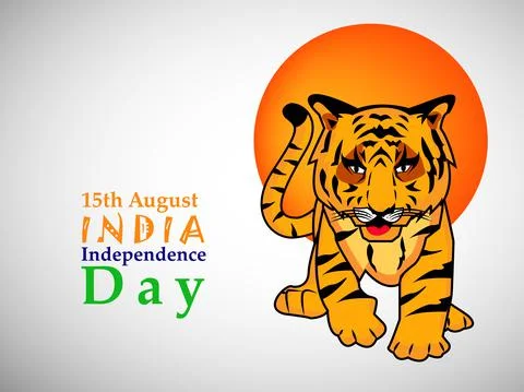 Illustration of elements of India Independence Day Background Stock Illustration