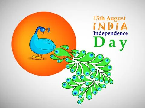 Illustration of elements of India Independence Day Background Stock Illustration