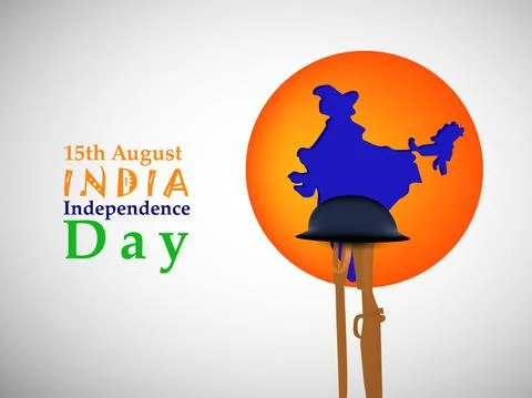 Illustration of elements of India Independence Day Background Stock Illustration