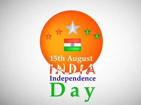 Illustration of elements of India Independence Day Background Stock Illustration