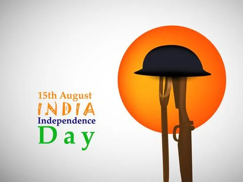 Illustration of elements of India Independence Day Background Stock Illustration