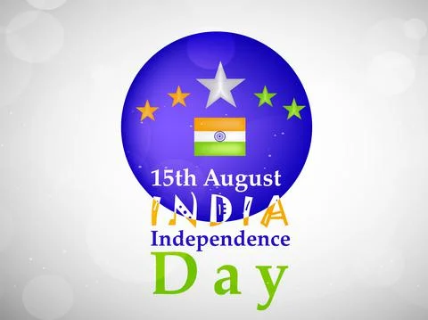 Illustration of elements of India Independence Day Background Illustrazione stock