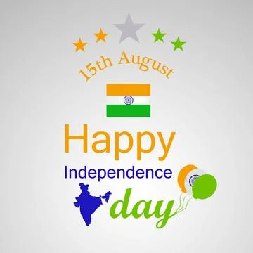 Illustration of elements of India Independence Day Background Illustrazione stock