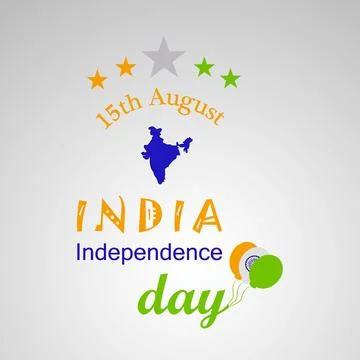 Illustration of elements of India Independence Day Background Illustrazione stock
