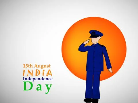 Illustration of elements of India Independence Day Background Stock Illustration
