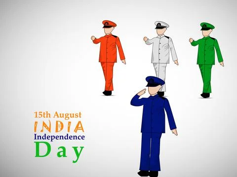 Illustration of elements of India Independence Day Background Stock Illustration