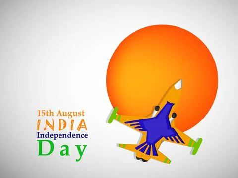 Illustration of elements of India Independence Day Background Illustrazione stock