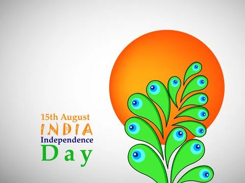 Illustration of elements of India Independence Day Background Illustrazione stock