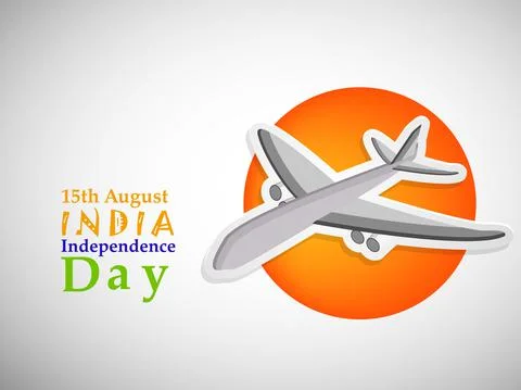 Illustration of elements of India Independence Day Background Illustrazione stock