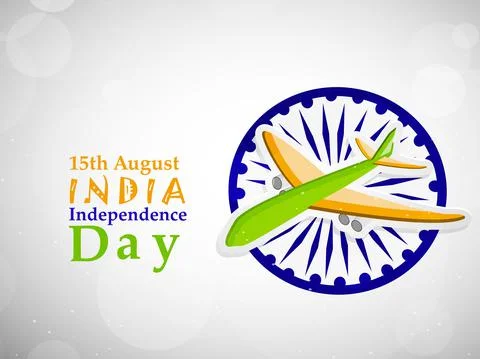 Illustration of elements of India Independence Day Background Illustrazione stock