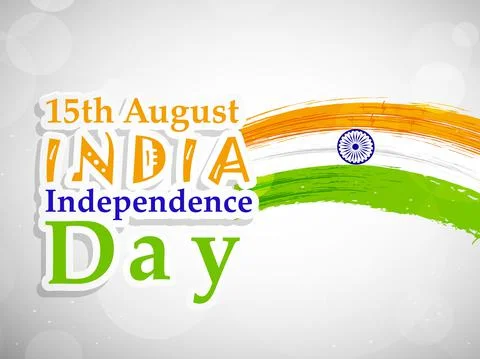 Illustration of elements of India Independence Day Background Illustrazione stock