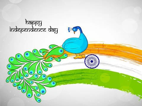 Illustration of elements of India Independence Day Background Illustrazione stock