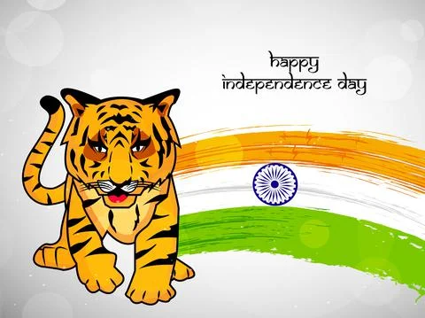 Illustration of elements of India Independence Day Background Illustrazione stock