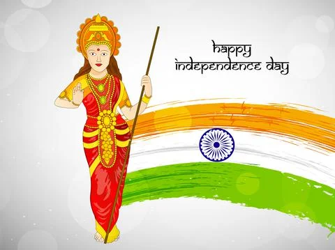 Illustration of elements of India Independence Day Background Illustrazione stock