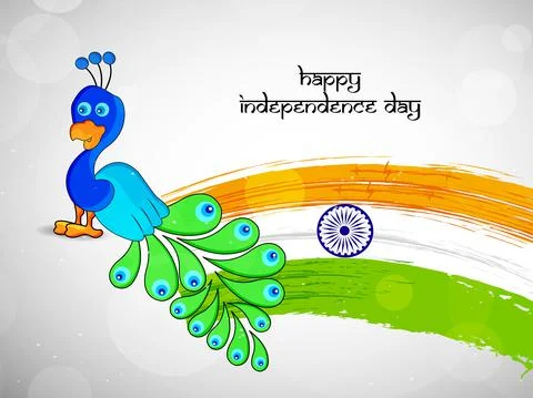 Illustration of elements of India Independence Day Background Stock Illustration