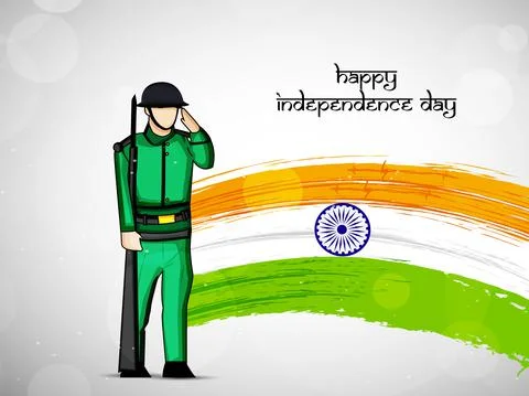 Illustration of elements of India Independence Day Background Illustrazione stock