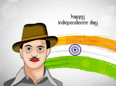 Illustration of elements of India Independence Day Background Stock Illustration