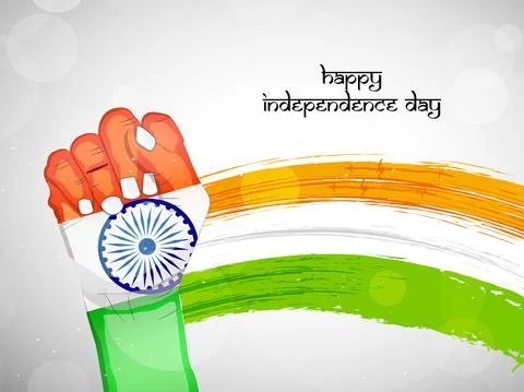 Illustration of elements of India Independence Day Background Illustrazione stock