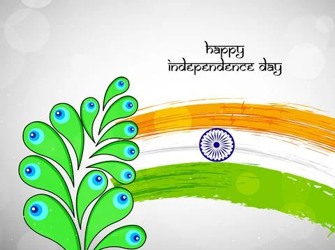 Illustration of elements of India Independence Day Background Illustrazione stock