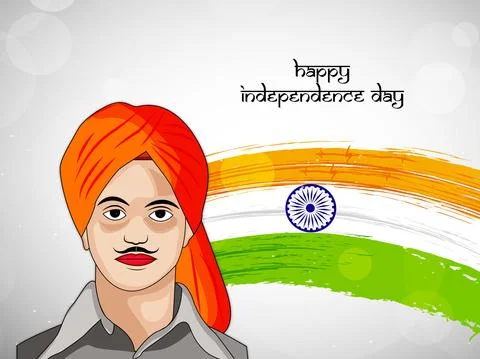 Illustration of elements of India Independence Day Background Illustrazione stock