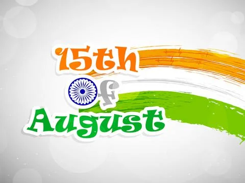 Illustration of elements of India Independence Day Background Illustrazione stock