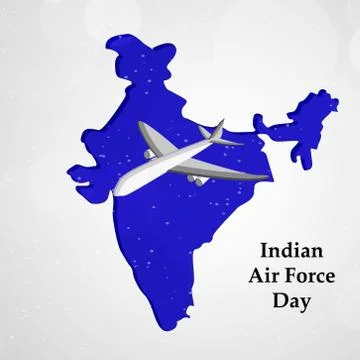 Illustration of elements of Indian Airforce Day Background Stock Illustration