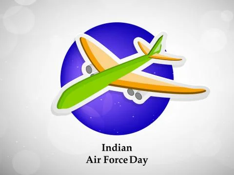 Illustration of elements of Indian Airforce Day Background イラスト素材