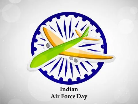 Illustration of elements of Indian Airforce Day Background Illustrazione stock