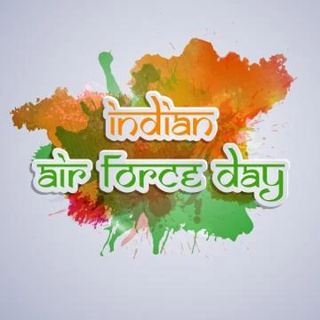 Illustration of elements of Indian Airforce Day Background Stock Illustration