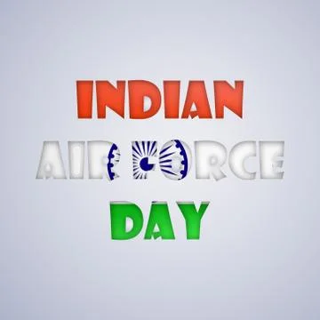 Illustration of elements of Indian Airforce Day Background Stock Illustration