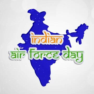 Illustration of elements of Indian Airforce Day Background Stock Illustration