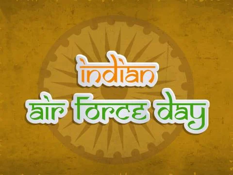 Illustration of elements of Indian Airforce Day Background イラスト素材