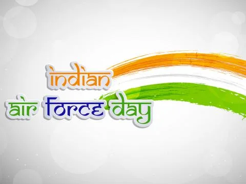 Illustration of elements of Indian Airforce Day Background Illustrazione stock