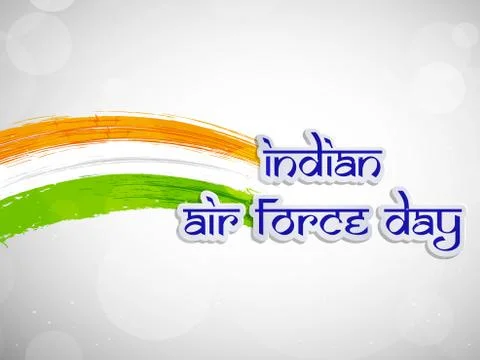 Illustration of elements of Indian Airforce Day Background Stock Illustration
