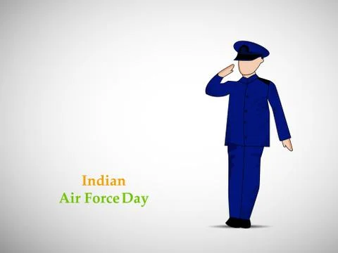 Illustration of elements of Indian Airforce Day Background Illustrazione stock