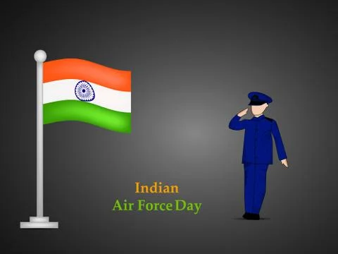Illustration of elements of Indian Airforce Day Background 스톡 일러스트