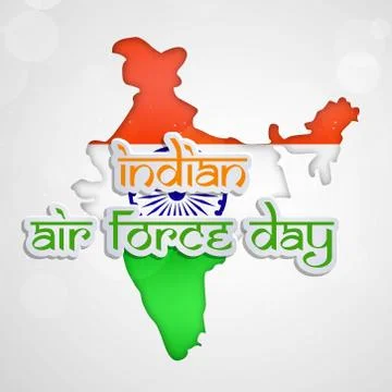 Illustration of elements of Indian Airforce Day Background Stock Illustration